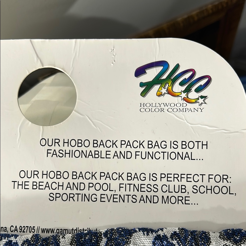 Nautical Blue And White Patterned Backpack - image 2